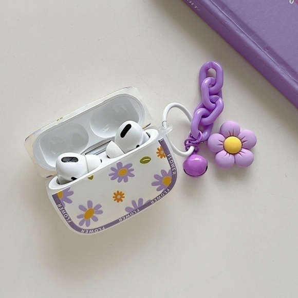 Floral Airpods Case Airpods Pro Case Airpods 3rd Gen Case keychain - Picture 1 of 12